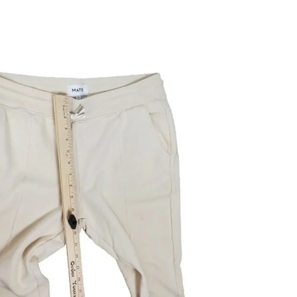 Mate the Label Fleece Front Seam Jogger Size L Bone Pull On Cotton 28